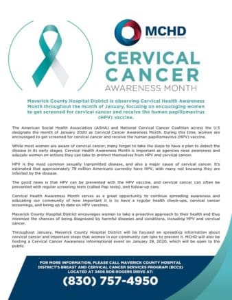 maverick county hospital district is observing cervical cancer health awareness month 62d1545b1ec54