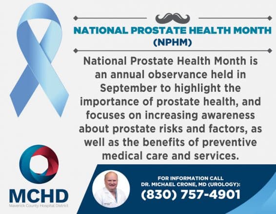 maverick county hospital district observes national prostate health month nphm during the month of september 62d155092c71e