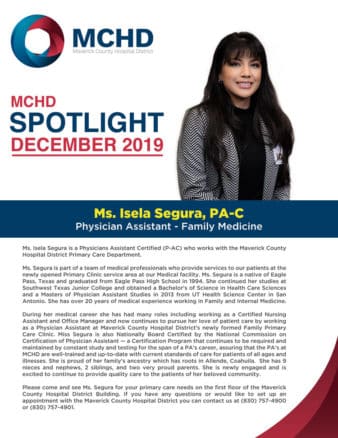 mchd spotlight december 2019 ms isela segura pa c 62d1546572d8a